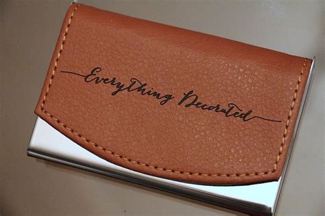 engraved business card holder